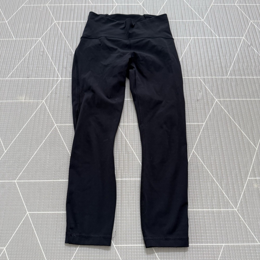 Lululemon Train Times 7/8 Pant *25" Size 6 Black LW5AMOS Mesh